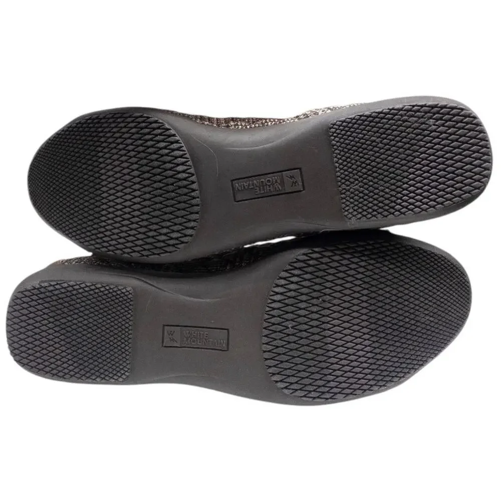 White Mountain Cadence Buckle Ballet Flats Women's size 9.5 Brown